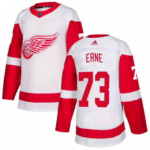 Adam Erne Detroit Red Wings Men's Adidas Authentic White Jersey