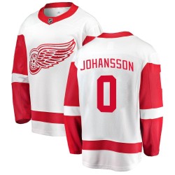 Albert Johansson Detroit Red Wings Men's Fanatics Branded White Breakaway Away Jersey