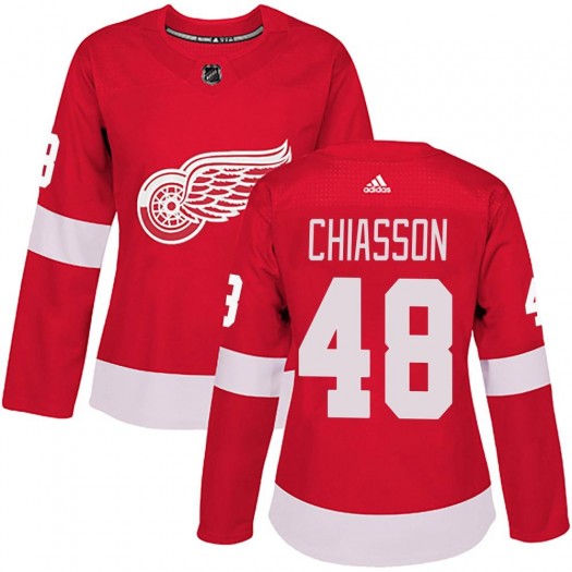 Alex Chiasson Detroit Red Wings Women's Adidas Authentic Red Home Jersey