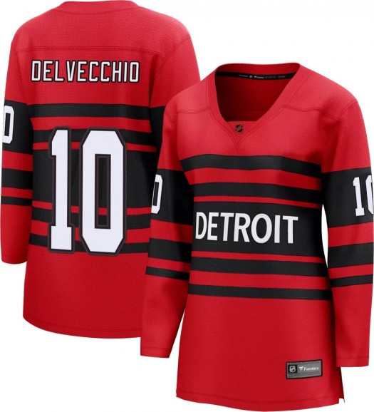 Alex Delvecchio Detroit Red Wings Women's Fanatics Branded Red Breakaway Special Edition 2.0 Jersey