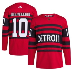 Alex Delvecchio Detroit Red Wings Youth Adidas Authentic Red Reverse Retro 2.0 Jersey