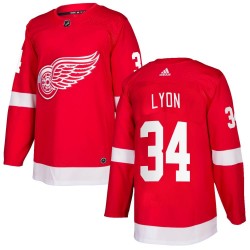 Alex Lyon Detroit Red Wings Men's Adidas Authentic Red Home Jersey