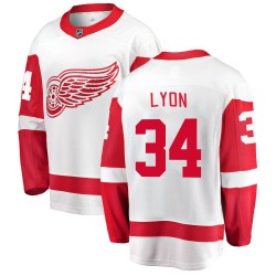 Alex Lyon Detroit Red Wings Men's Fanatics Branded White Breakaway Away Jersey