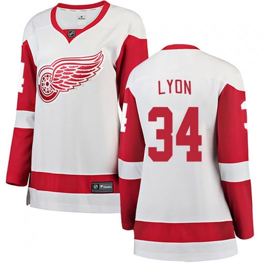 Alex Lyon Detroit Red Wings Women's Fanatics Branded White Breakaway Away Jersey