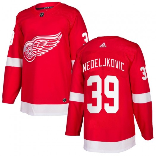 Alex Nedeljkovic Detroit Red Wings Men's Adidas Authentic Red Home Jersey