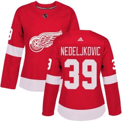 Alex Nedeljkovic Detroit Red Wings Women's Adidas Authentic Red Home Jersey