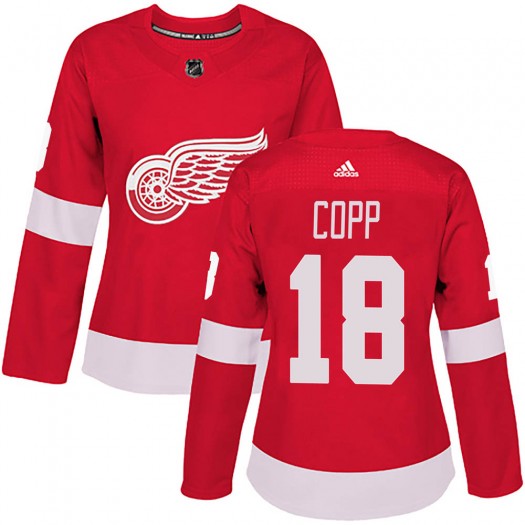 Andrew Copp Detroit Red Wings Women's Adidas Authentic Red Home Jersey