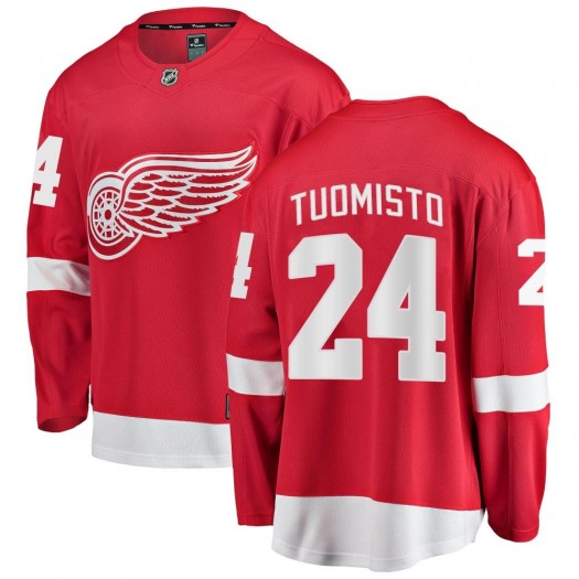 Antti Tuomisto Detroit Red Wings Men's Fanatics Branded Red Breakaway Home Jersey