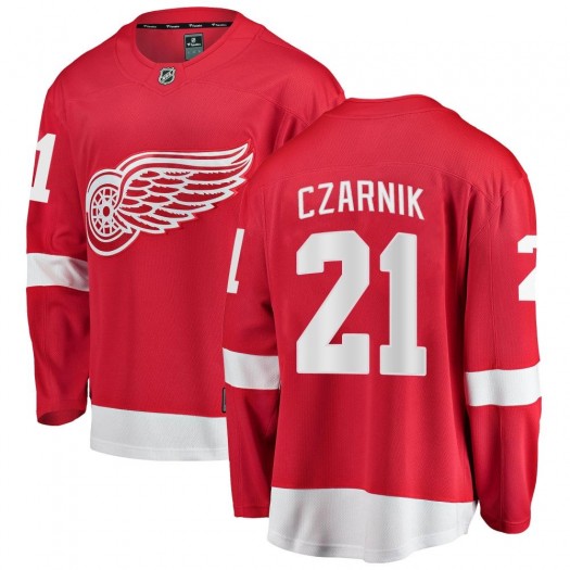 Austin Czarnik Detroit Red Wings Men's Fanatics Branded Red Breakaway Home Jersey