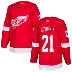 Austin Czarnik Detroit Red Wings Youth Adidas Authentic Red Home Jersey