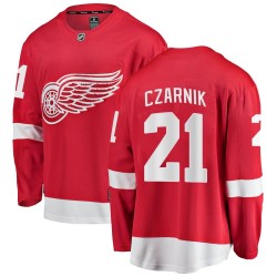 Austin Czarnik Detroit Red Wings Youth Fanatics Branded Red Breakaway Home Jersey