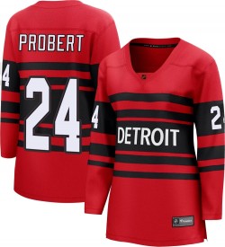 Bob Probert #24 Detroit Red Wings Adidas Road Primegreen Authentic Jersey by Vintage Detroit Collection