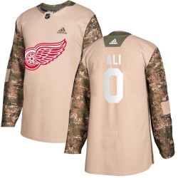 Brennan Ali Detroit Red Wings Youth Adidas Authentic Camo Veterans Day Practice Jersey
