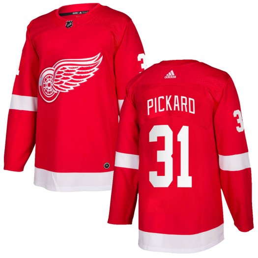 Calvin Pickard Detroit Red Wings Men's Adidas Authentic Red Home Jersey