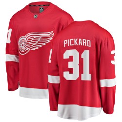 Calvin Pickard Detroit Red Wings Men's Fanatics Branded Red Breakaway Home Jersey