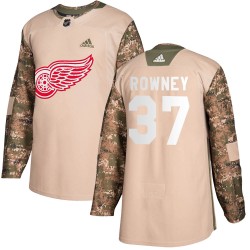 Carter Rowney Detroit Red Wings Men's Adidas Authentic Camo Veterans Day Practice Jersey