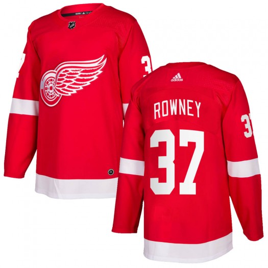 Carter Rowney Detroit Red Wings Men's Adidas Authentic Red Home Jersey