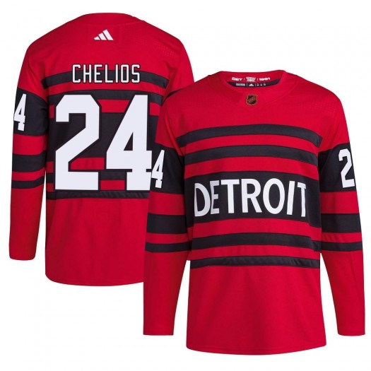 Chris Chelios Detroit Red Wings Men's Adidas Authentic Red Reverse Retro 2.0 Jersey