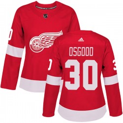 Chris Osgood Detroit Red Wings Women's Adidas Authentic Red Home Jersey