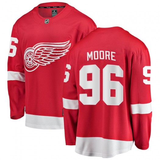 Cooper Moore Detroit Red Wings Youth Fanatics Branded Red Breakaway Home Jersey