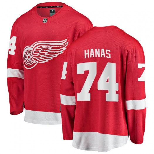 Cross Hanas Detroit Red Wings Men's Fanatics Branded Red Breakaway Home Jersey