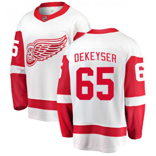 Danny DeKeyser Detroit Red Wings Youth Fanatics Branded White Breakaway Away Jersey