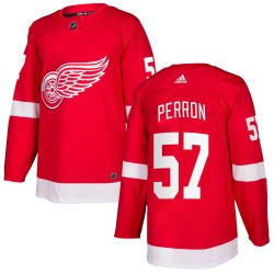 David Perron Detroit Red Wings Men's Adidas Authentic Red Home Jersey