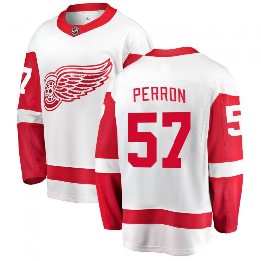 David Perron Detroit Red Wings Youth Fanatics Branded White Breakaway Away Jersey