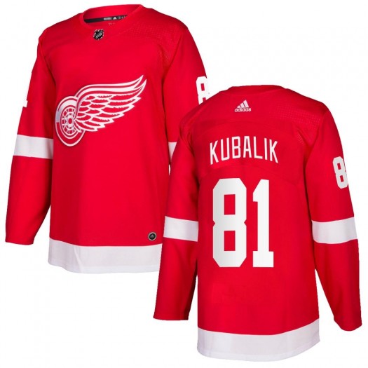 Dominik Kubalik Detroit Red Wings Youth Adidas Authentic Red Home Jersey