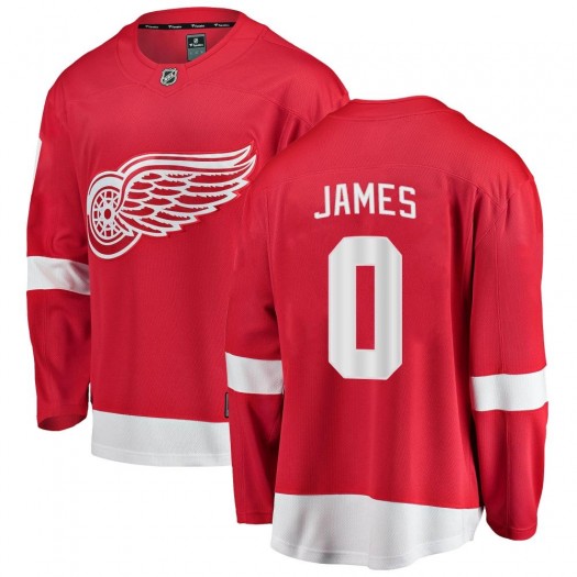 Dylan James Detroit Red Wings Men's Fanatics Branded Red Breakaway Home Jersey