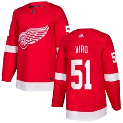 Eemil Viro Detroit Red Wings Men's Adidas Authentic Red Home Jersey