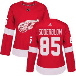 Elmer Soderblom Detroit Red Wings Women's Adidas Authentic Red Home Jersey