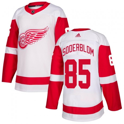 Elmer Soderblom Detroit Red Wings Youth Adidas Authentic White Jersey