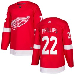 Ethan Phillips Detroit Red Wings Youth Adidas Authentic Red Home Jersey