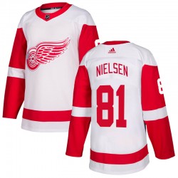 Frans Nielsen Detroit Red Wings Men's Adidas Authentic White Jersey