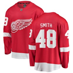 Givani Smith Detroit Red Wings Youth Fanatics Branded Red Breakaway Home Jersey