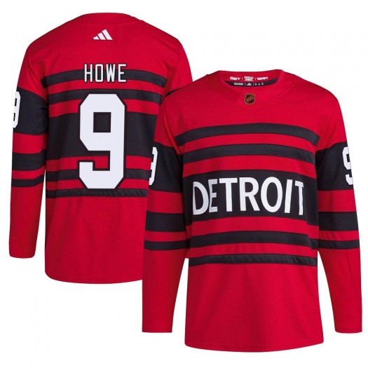 Gordie Howe Detroit Red Wings Youth Adidas Authentic Red Reverse Retro 2.0 Jersey