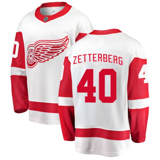 Henrik Zetterberg Detroit Red Wings Youth Fanatics Branded White Breakaway Away Jersey