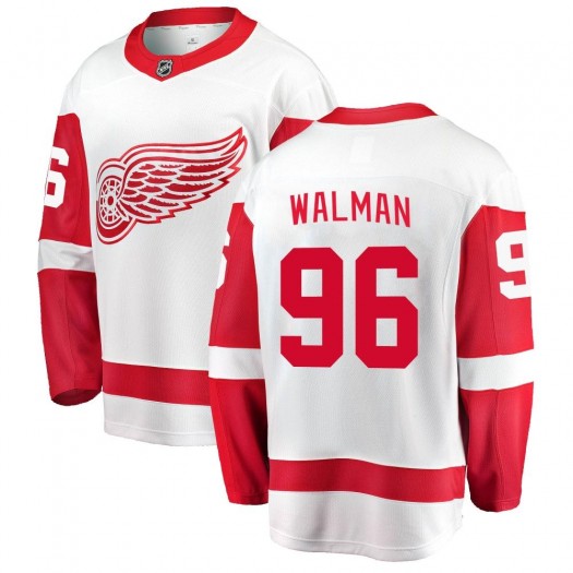 Jake Walman Detroit Red Wings Youth Fanatics Branded White Breakaway Away Jersey