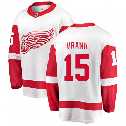 Jakub Vrana Detroit Red Wings Men's Fanatics Branded White Breakaway Away Jersey
