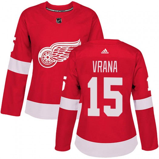 Jakub Vrana Detroit Red Wings Women's Adidas Authentic Red Home Jersey