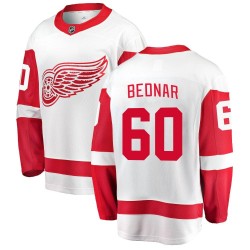 Jan Bednar Detroit Red Wings Men's Fanatics Branded White Breakaway Away Jersey