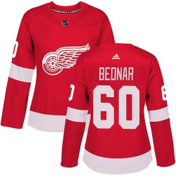 Jan Bednar Detroit Red Wings Women's Adidas Authentic Red Home Jersey