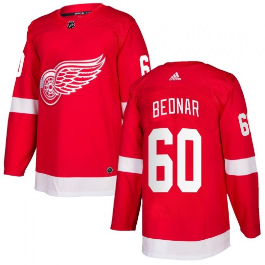 Jan Bednar Detroit Red Wings Youth Adidas Authentic Red Home Jersey