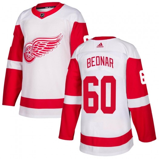 Jan Bednar Detroit Red Wings Youth Adidas Authentic White Jersey