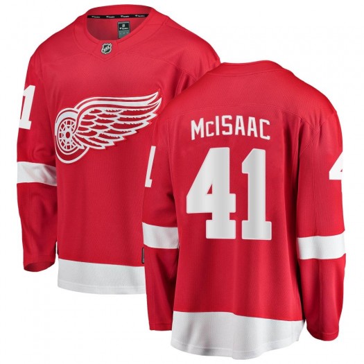 Jared McIsaac Detroit Red Wings Youth Fanatics Branded Red Breakaway Home Jersey