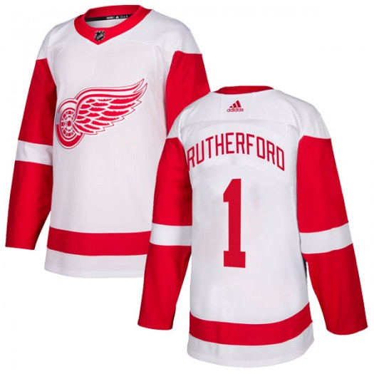 Jim Rutherford Detroit Red Wings Youth Adidas Authentic White Jersey