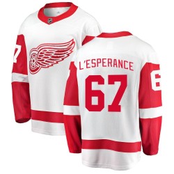 Joel L'Esperance Detroit Red Wings Men's Fanatics Branded White Breakaway Away Jersey