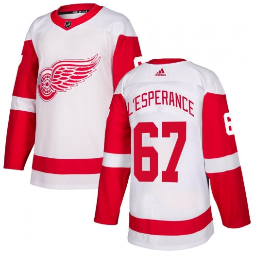Joel L'Esperance Detroit Red Wings Youth Adidas Authentic White Jersey