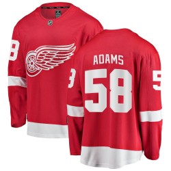 John Adams Detroit Red Wings Men's Fanatics Branded Red Breakaway Home Jersey